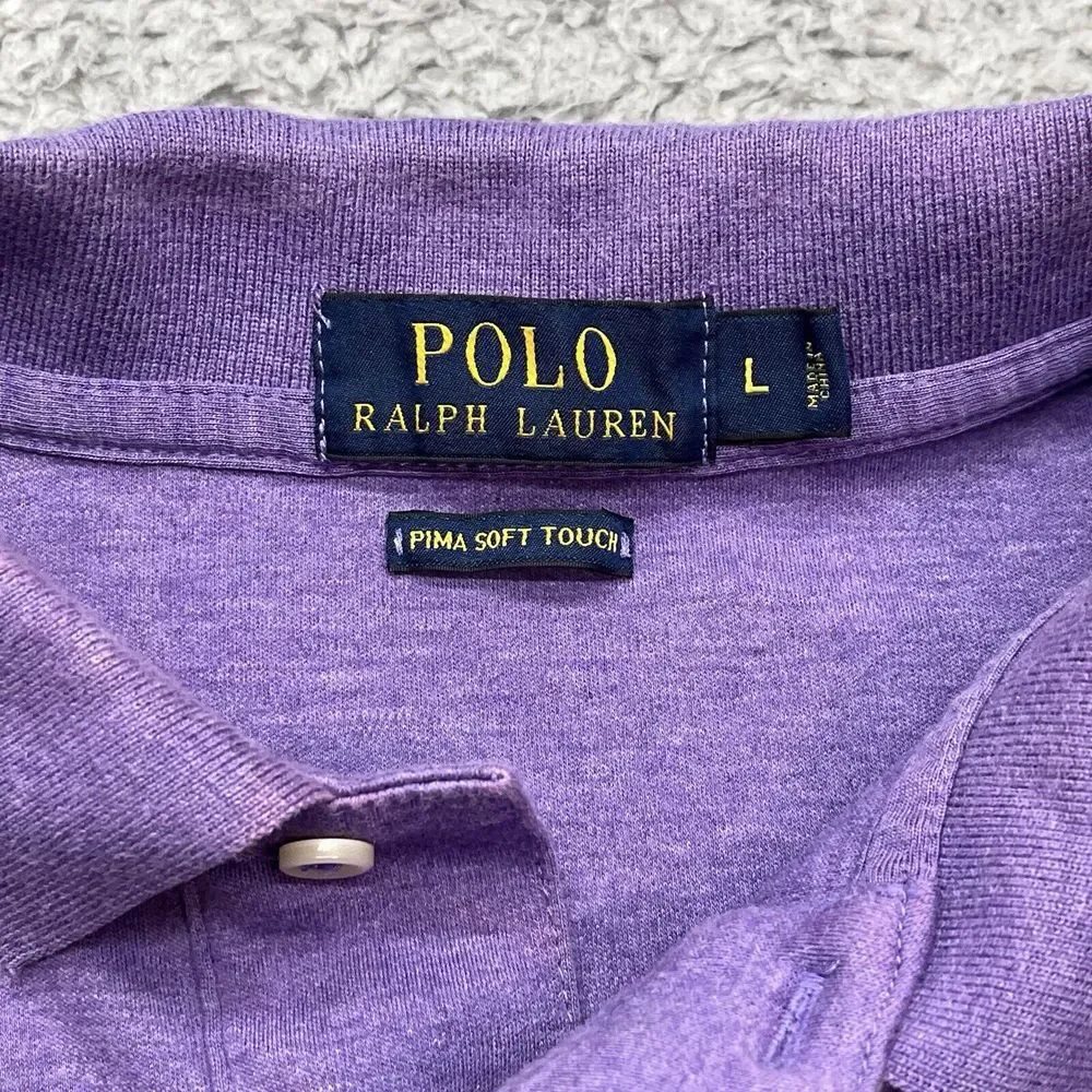 Polo‎ Ralph Lauren Shirt Mens Large Pima Soft Touch Flesh Pony Polo Short Sleeve